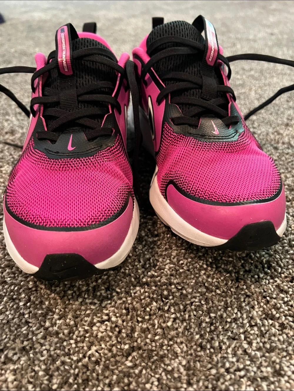 Like New Nike Girls Pink and Black Athletic Shoes
